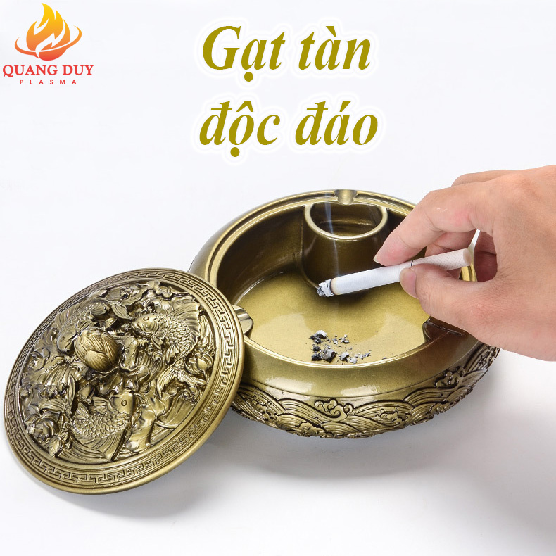 Gạt tàn thuốc độc đáo hình chạm nổi phong cách cổ xưa GTYHG3