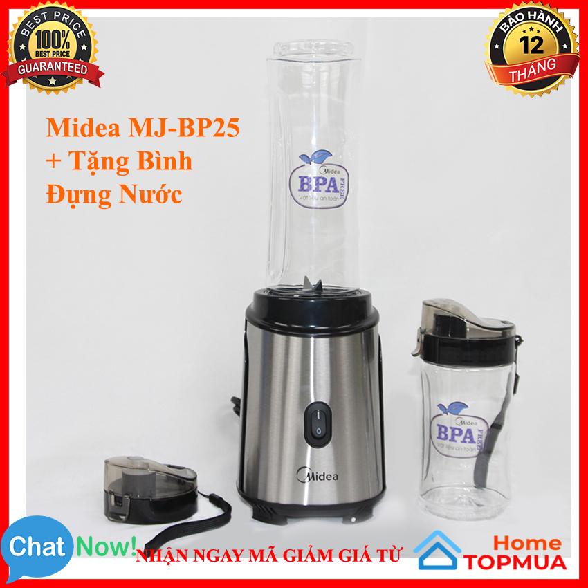 Máy xay sinh tố sạc pin midea mj-bp25 1l 250w, may say sinh to, máy say sinh tố, máy xay sinh tố cầm tay, máy xay sinh tố mini, máy xay đa năng + tặng bình đựng nước- canashop