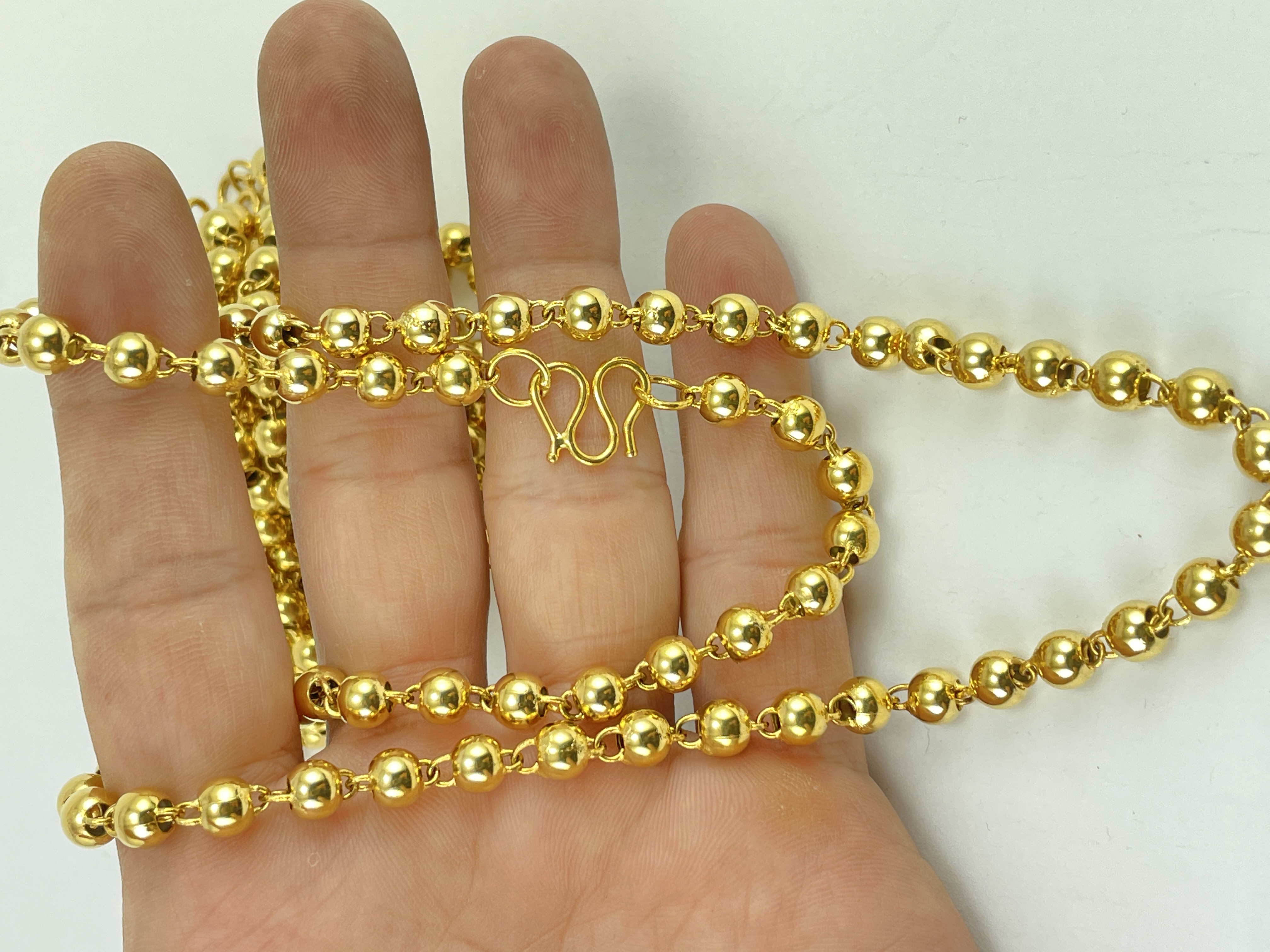 Dây chuyền nam dạng bi mạ vàng 24k cao cấp - dc070l11