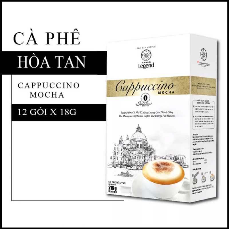 Hộp cafe hoà tan g7 capuchino vị mocha 216gr trung nguyên