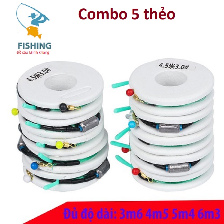 Dây trục câu đài buộc sẵn đầy đủ các kích thước dây câu cá cước câu cá chì câu cá thẻo câu đài
