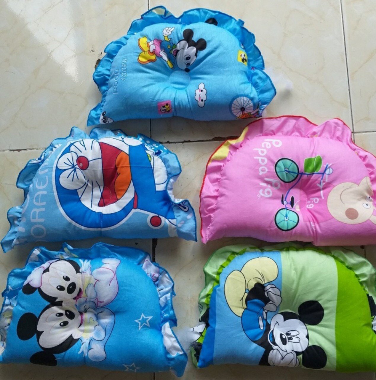 Gối lõm sơ sinh kate hình - hải huy cho bé từ 0-12 tháng