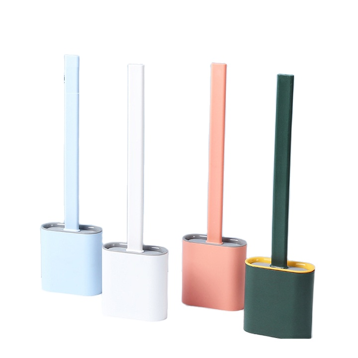 Cọ Toilet Silicon Chổi Chà Bồn Cầu Thiết Kế Thông Minh Chất Liệu Silicon Bảo Vệ Men Chống Thấm Nước, Có Hộp Đựng Gọn Gàng, Tiết Kiệm Diện Tích