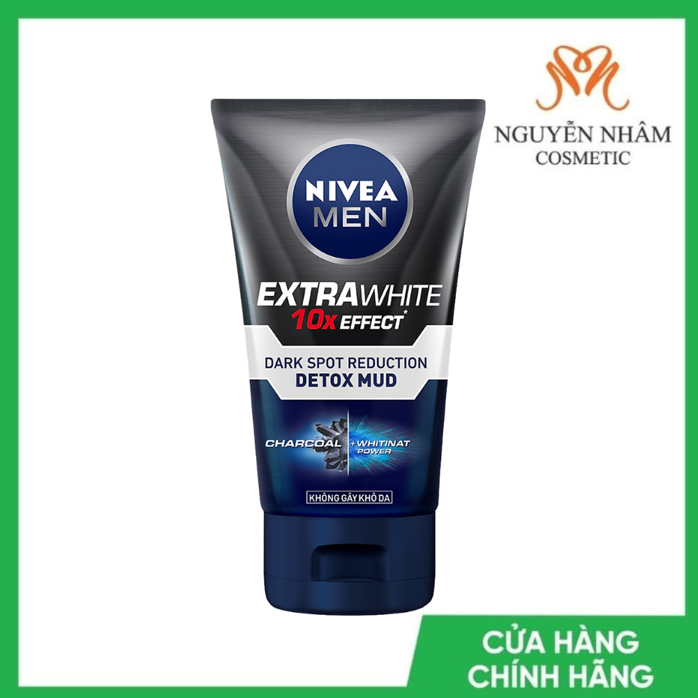 Sữa rửa mặt Nivea Men Detox Mud giúp sáng da - mờ thâm mụn 100g