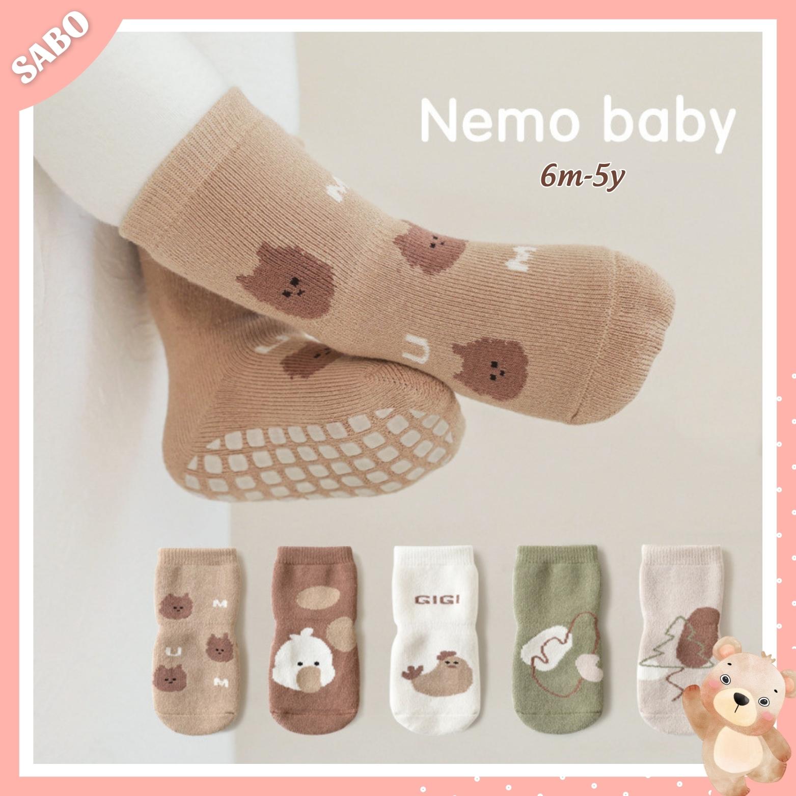 Tất len nemo cổ cao hình gà siêu chống trượt cho bé 6m-5y t08, vớ len cao cổ cho bé