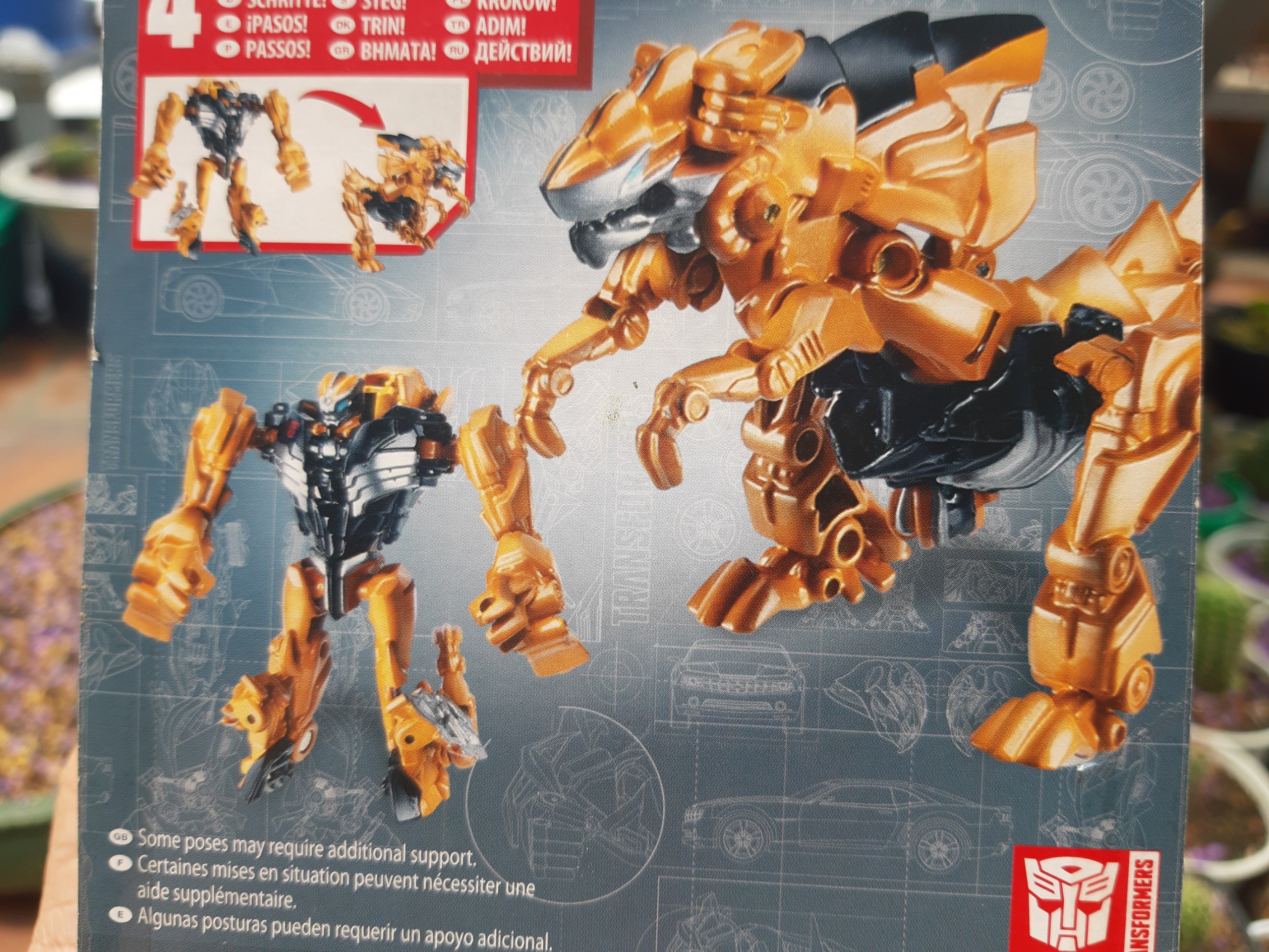 Robot biến hình khủng long Grimlock màu cam của hãng Hasbro nguyên hộp như hình rất đẹp giá rẻ cho bé
