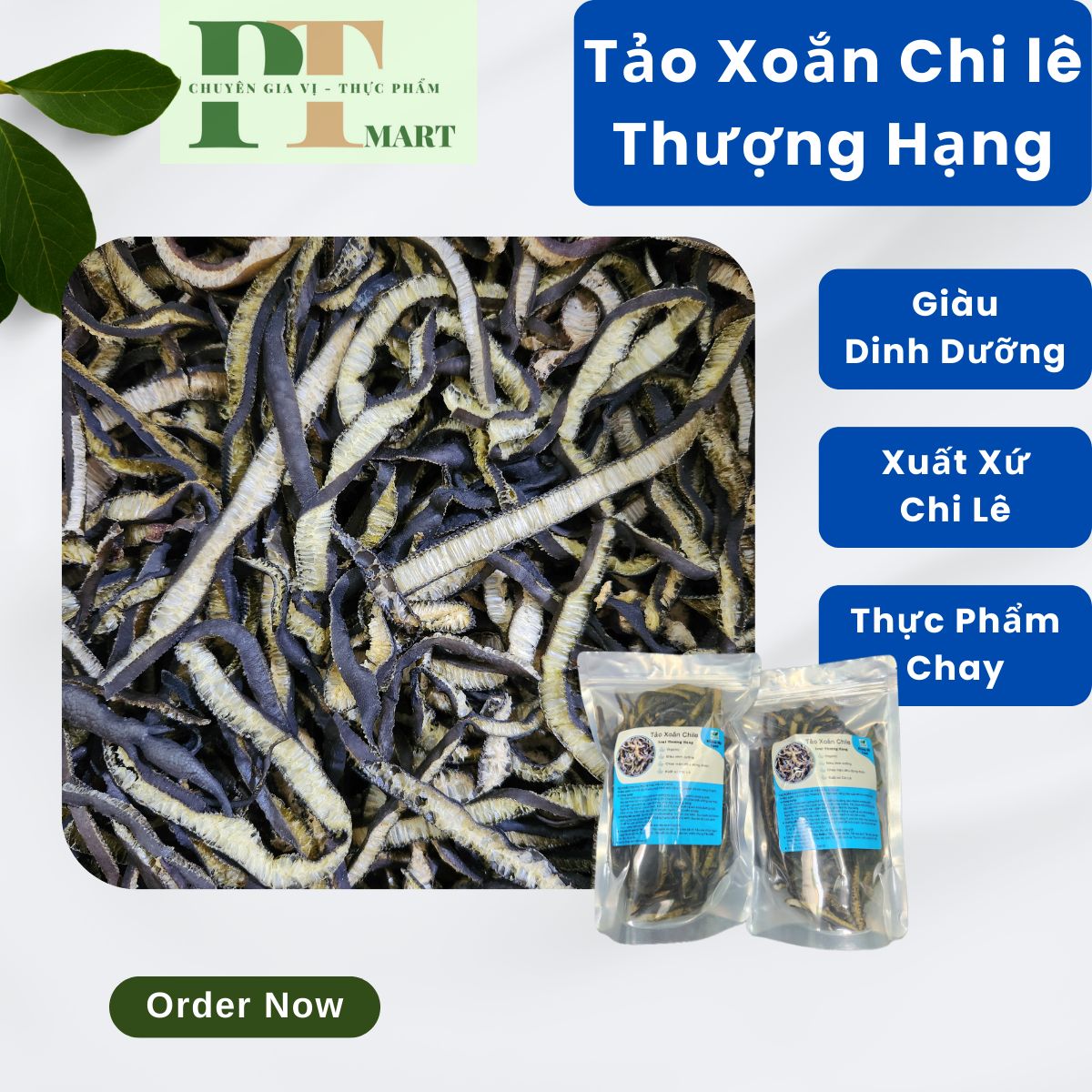 100g Tảo Xoắn Chi Lê Loại Thượng Hạng. Siêu thực phẩm cho người ăn chay