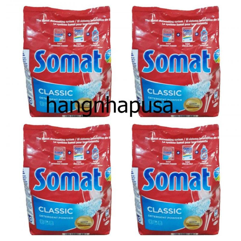 Combo 4 bịch bột rửa ly - bát somat 1,2 kg - đức dành cho máy rửa chén bát