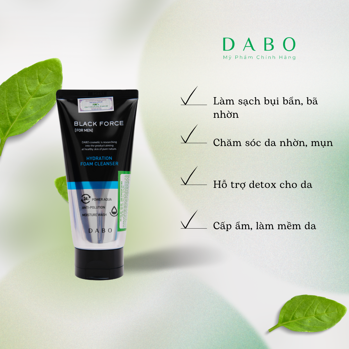 Sữa rửa mặt dành cho nam dabo hydration for men ngừa mụn, sáng da 120ml