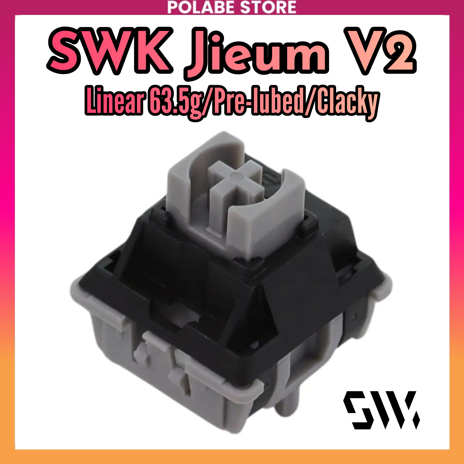 SWK Jieum V2 linear switch Polabe Store bàn phím cơ Swagkeys switch pre-lubed