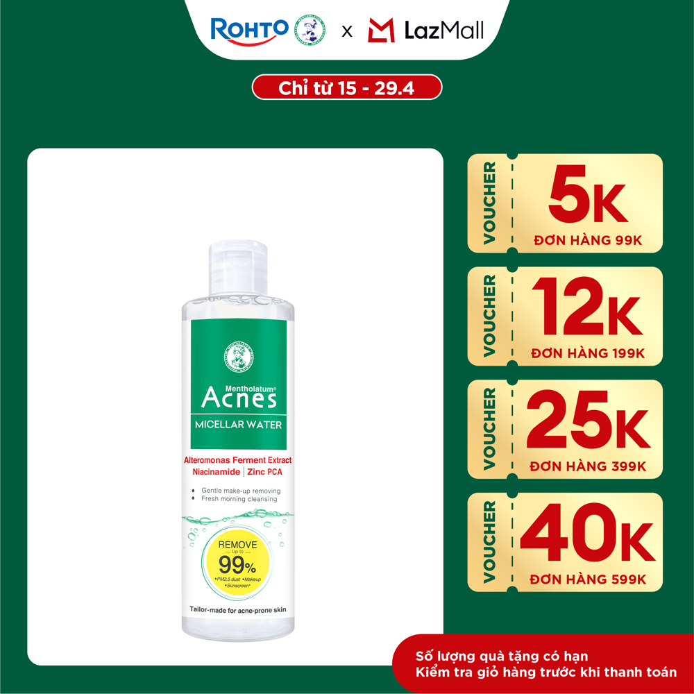 Nước tẩy trang cho da mụn Acnes Micellar Water 200ml