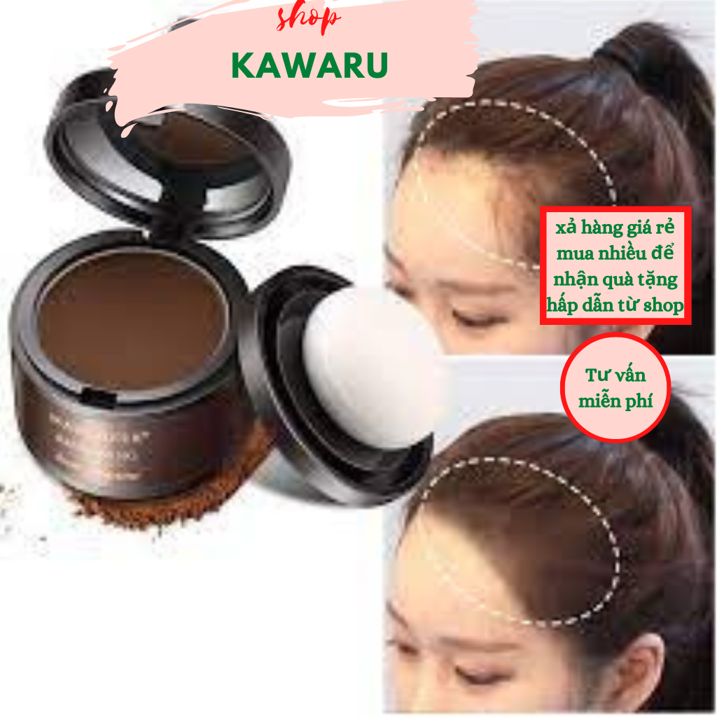 Phấn che khuyết điểm tóc, Phấn tạo bóng tóc, phấn trang điểm tóc che phần khuyết điểm không có tóc hói tóc tự nhiên 3089-Kawaru shop