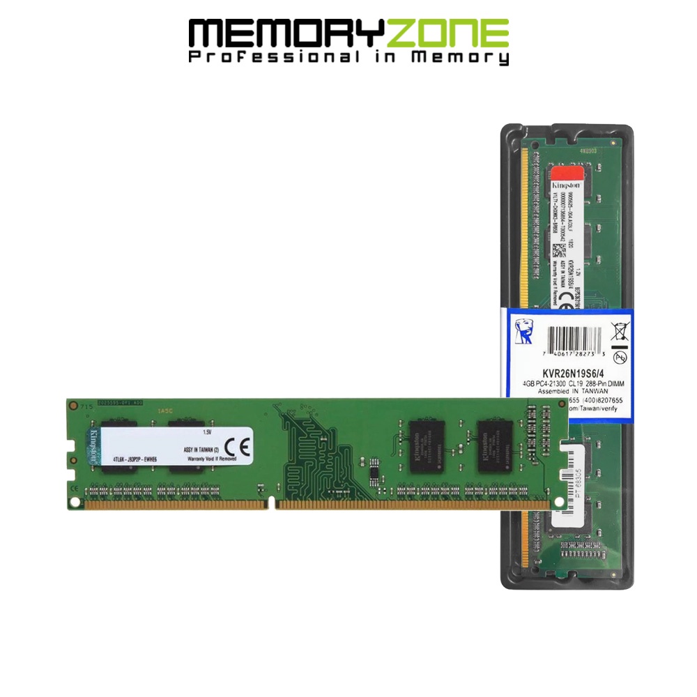 Ram pc kingston 4gb 2666mhz ddr4 kvr26n19s6/4