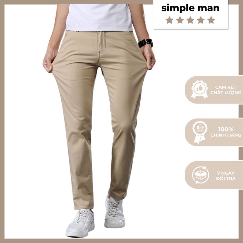 Quần kaki nam ống đứng co giãn 4 chiều thoải mái