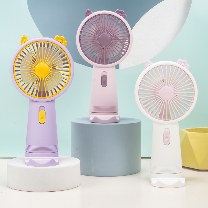 Quạt mini cầm tay, quạt cầm tay mini có đế để bàn