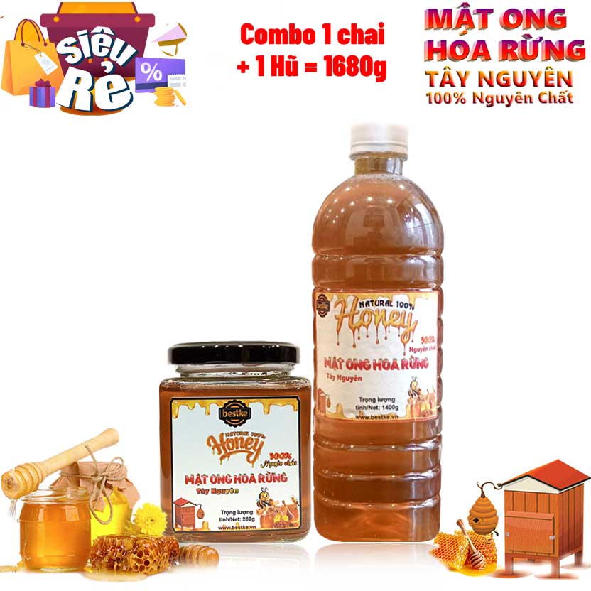 XẢ KHO SALE TO Combo 1,2 lít mật ong nguyên chât , mật ong rừng tây nguyên