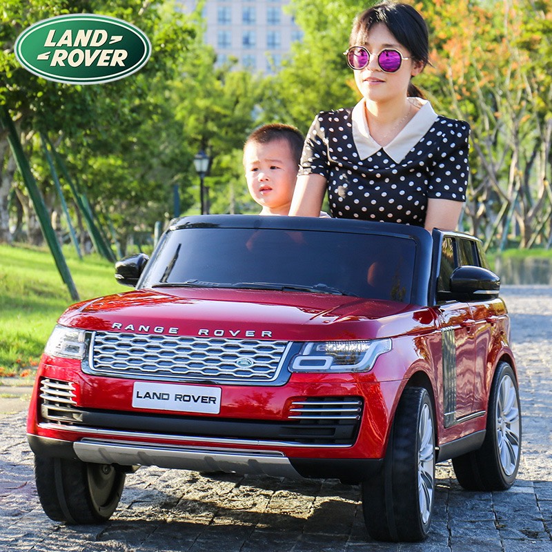 Ô tô điện land rover 2 chỗ bánh cao su, ghế nệm da, sơn tĩnh điện màn hình mp4