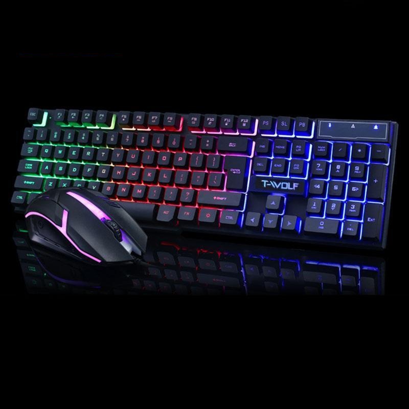 Bàn Phím Máy Tính Gaming Keyboard Giả Cơ T-Wolf T20 Usb Siêu Chất Led 7 Màu, Độ Nhạy Cao, Sản Phẩm Đạt Tiêu Chuẩn Esports [Bh 6 Tháng]