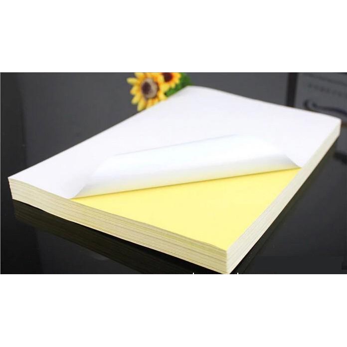 Giấy Decal A4 đế xanh siêu dính - Giấy Decal A4 đế vàng siêu dính