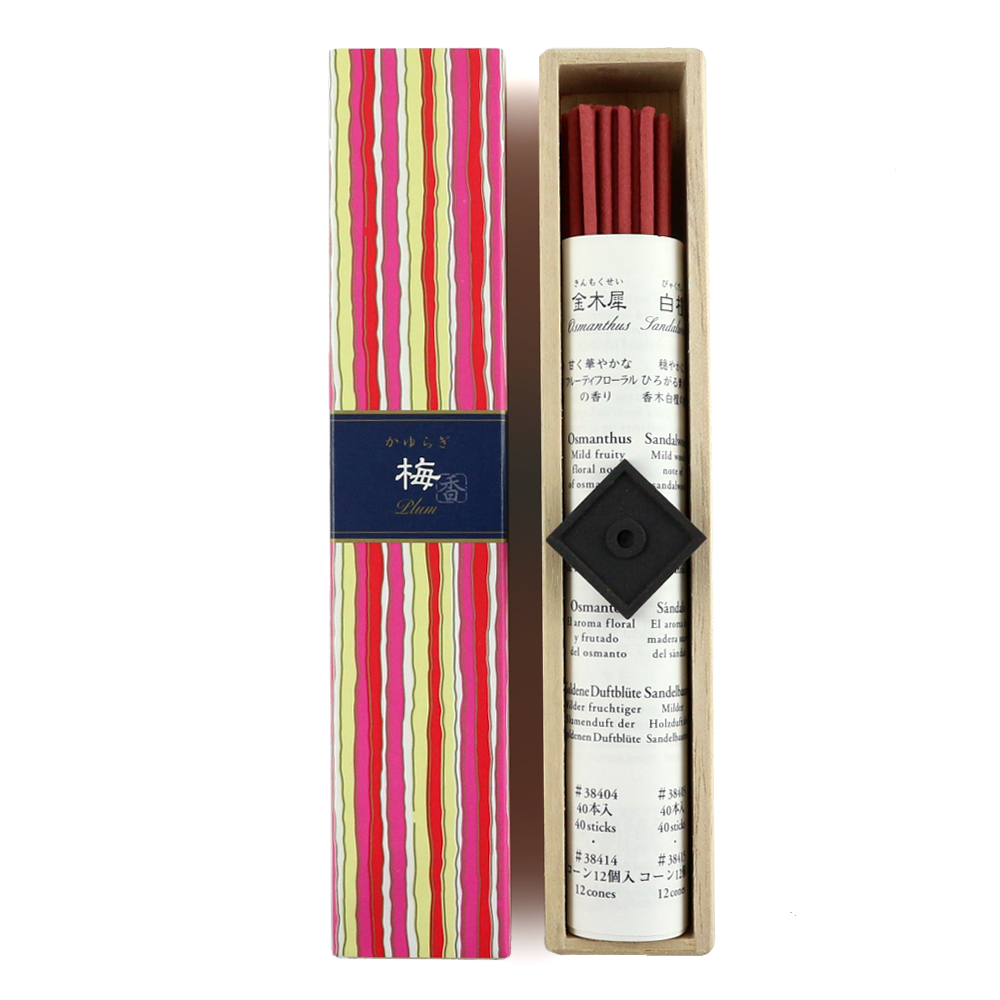 Nhang thơm Nhật Bản Kayuragi (40 que) - Hoa mận - Nippon Kodo