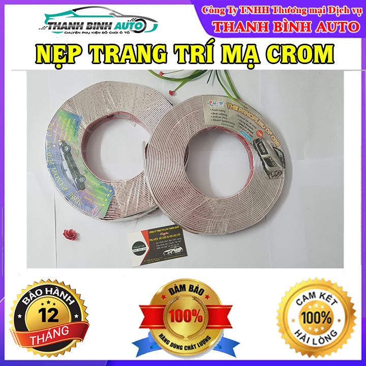 Nẹp trang trí chỉ mạ crom dài 15m, rộng 6mm - nẹp chỉ xi hàng cao cấp