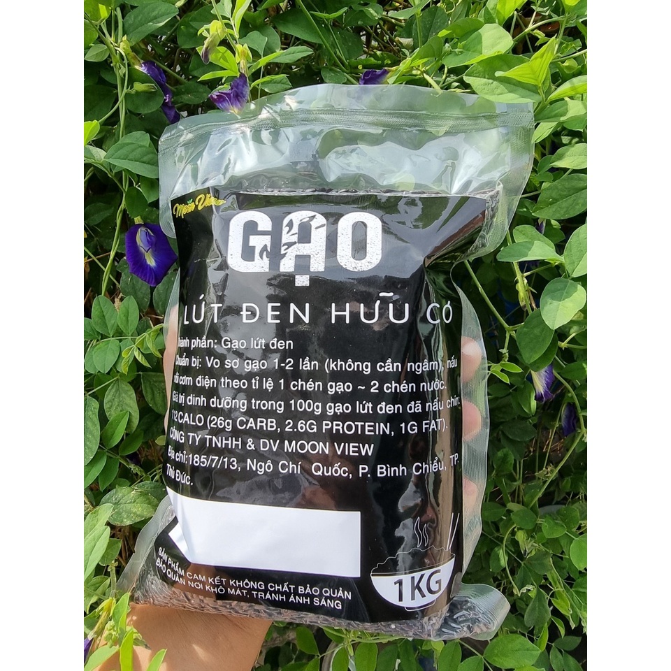  Gạo Lứt Đen Hữu Cơ Giảm Cân Túi 1KG  Gạo Sạch 100% Không Chất Bảo quản 