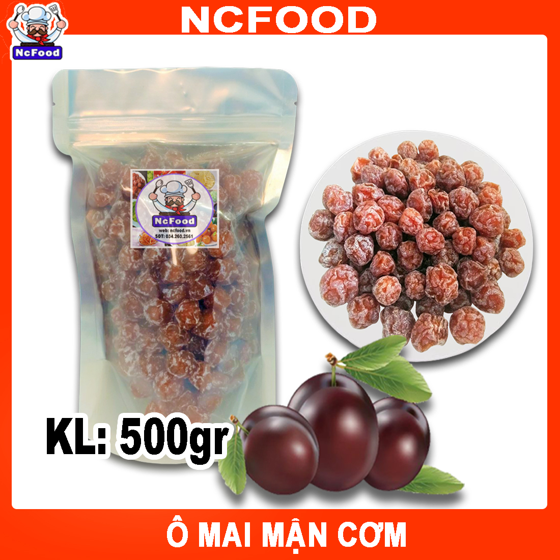 Ô Mai Xí Muội Mận Hà Nội (500g) (NCFOOD)