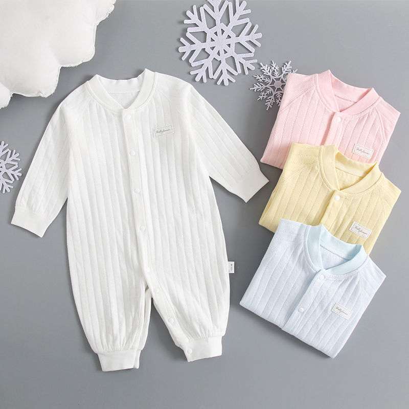 Body liền thân dài tay cotton cho bé trai và bé gái sơ sinh từ 3-16kg, hàng đẹp xuất Hàn - BD20