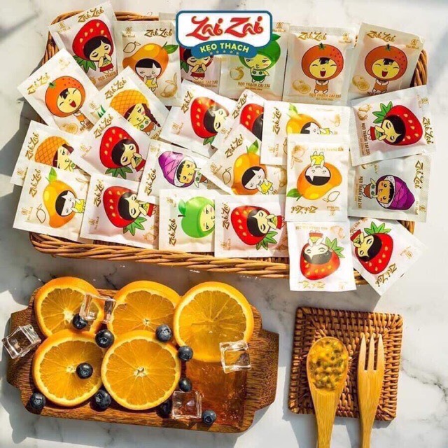 Thạch zaizai Đức hạnh loại vuông 60k/ 1 túi 1 kg