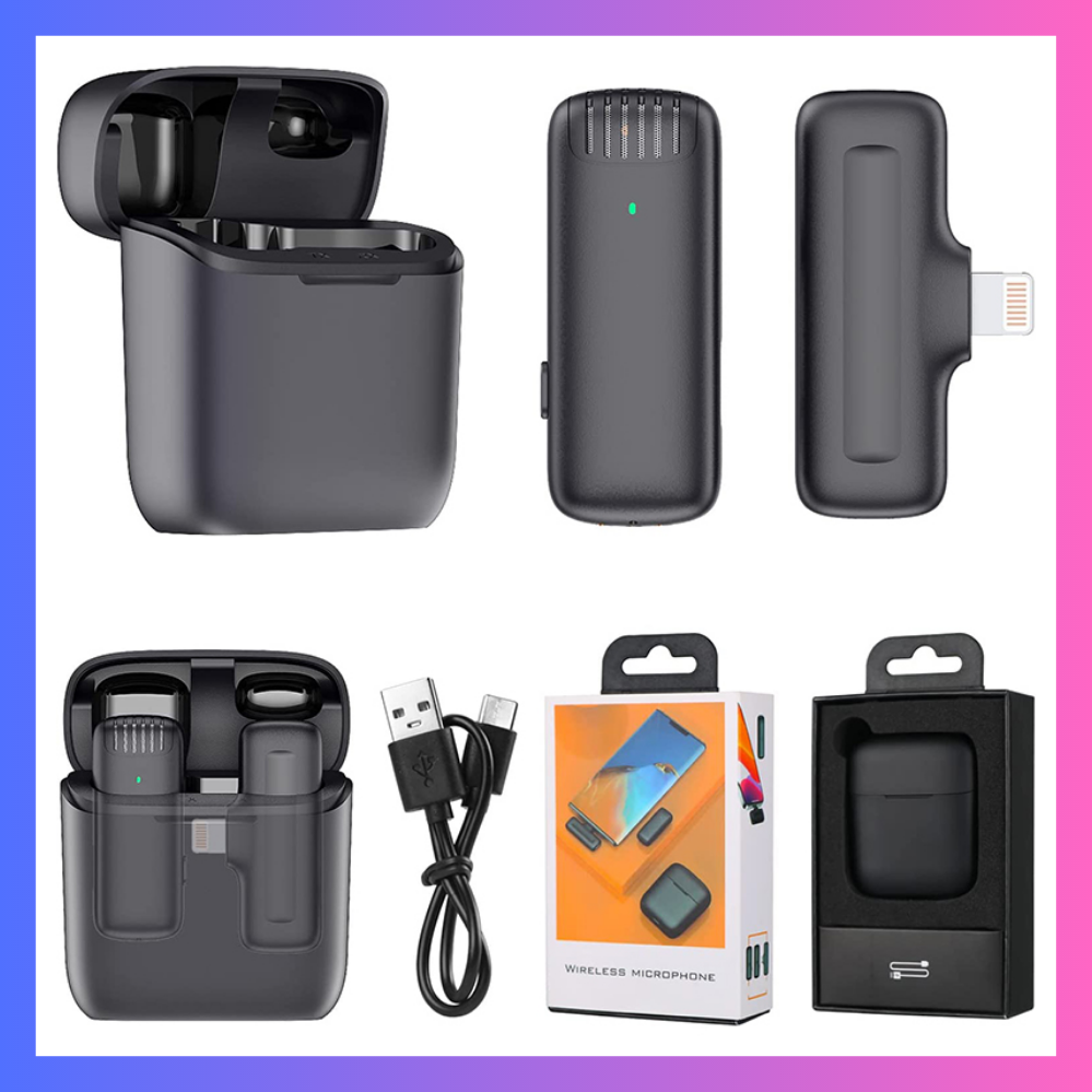 Micro thu âm không dây Chống ổn chủ động J11 Full box kèm hộp đựng Micro