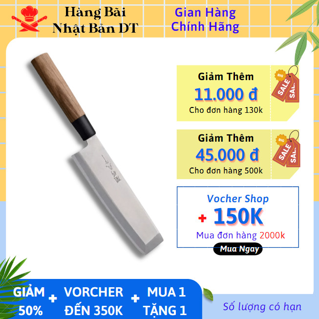 Dao nhật bản hàng bãi lưỡi của Sakai Takayuki nhập khẩu từ Nhật Bản làm bằng thép không gỉ 5Cr15Mov dày đến 2.5mm - lưỡi dao cứng cáp, và sắc bén lâu hơn - hàng bãi
