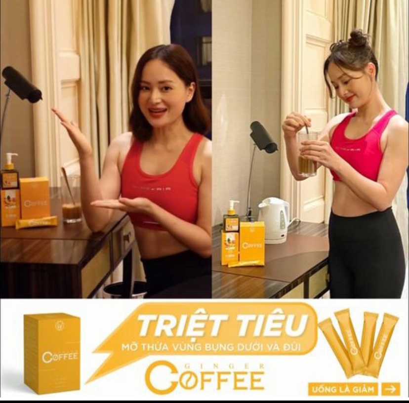 Cà phê gừng giảm cân - ginger coffee chính hãng - 1 hộp 20 gói