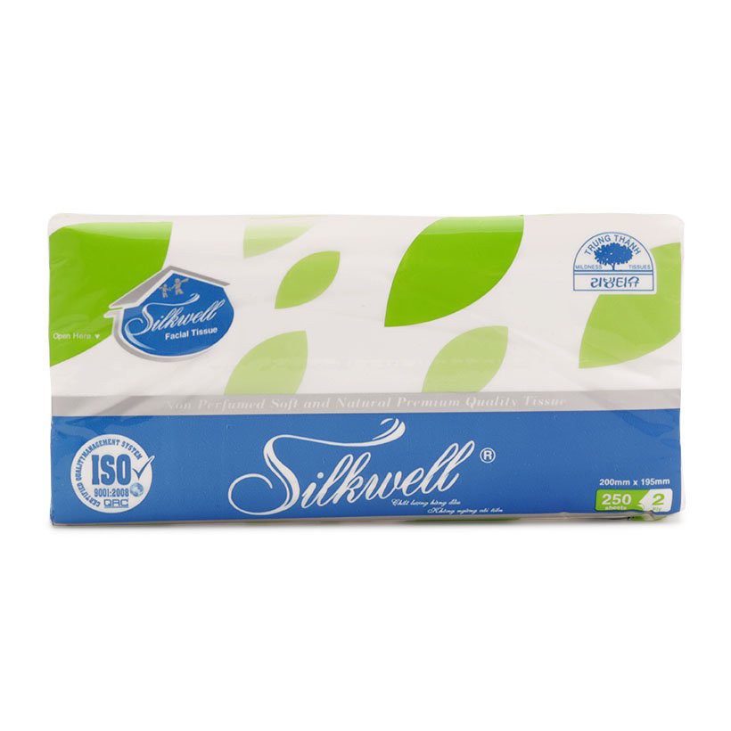 Khăn giấy rút silkwell xanh 250 tờ