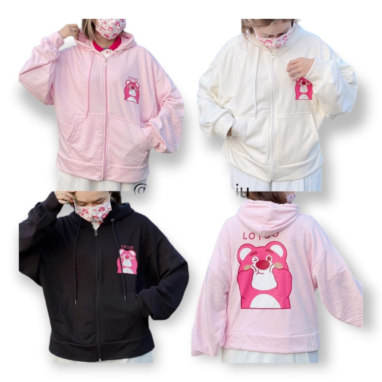 Áo Khoác Hoodie & Sweater dây kéo Nam Nữ Chất Nỉ Ngoại gấu Lotsos cực cute 777hoodie1099