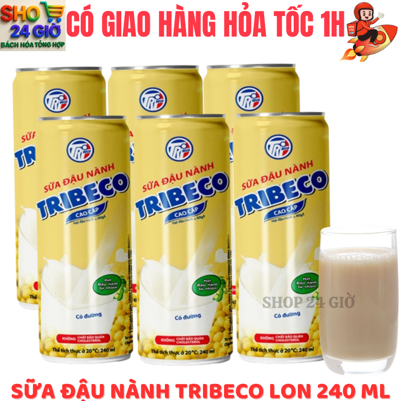 TRIBECO Sữa Đậu Nành 1 Lốc 6 Lon 240 ml