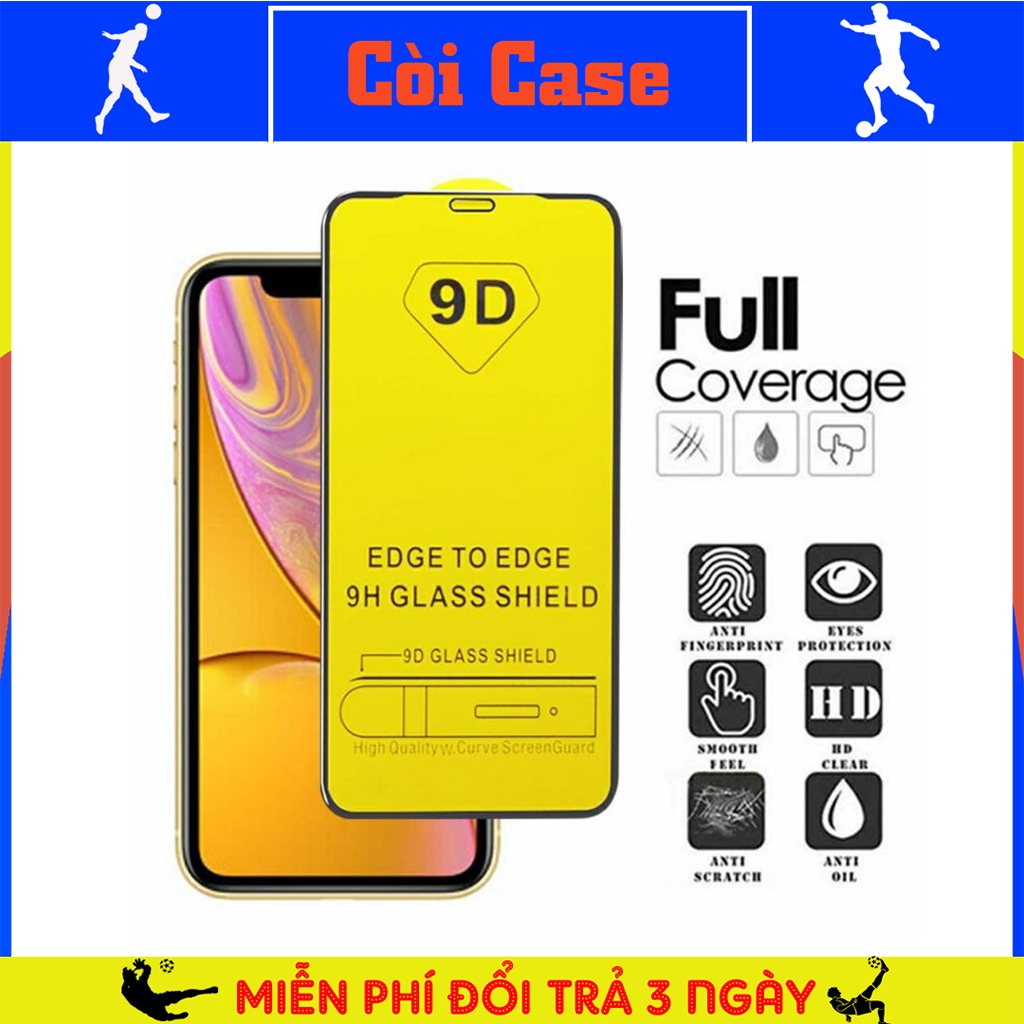 Kính cường lực điện thoại iphone 9d chống trầy xước bảo vệ màn hình điện thoại - kính cường lực 9d