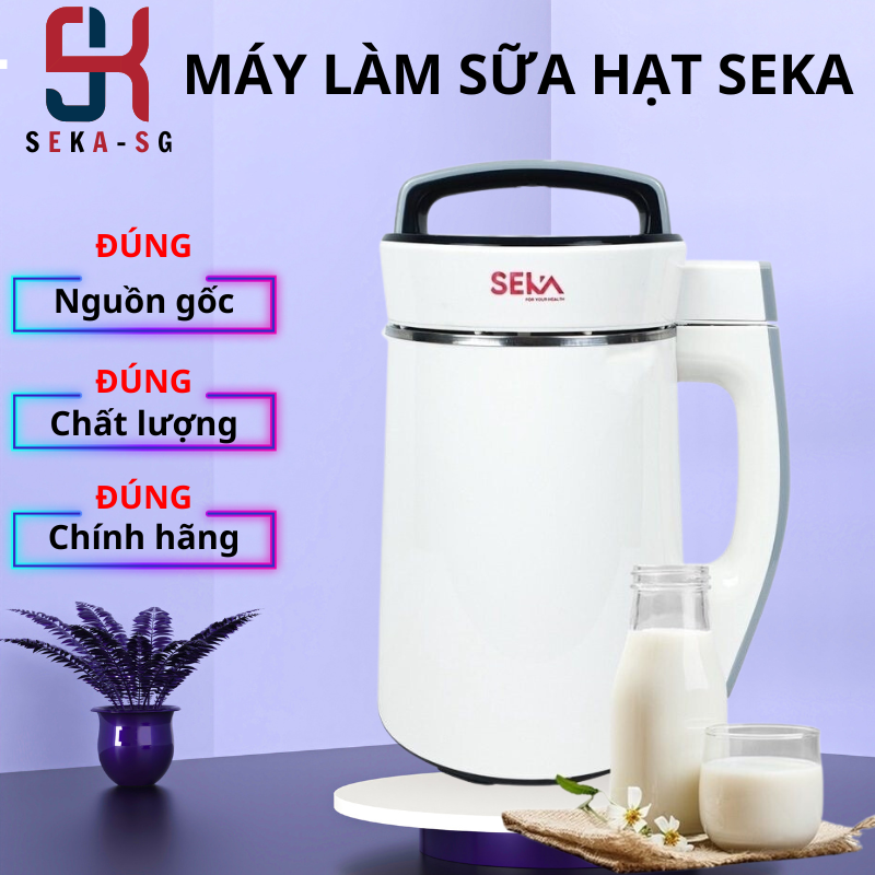 Máy Làm Sữa Hạt SEKA, máy làm sữa hạt, máy làm sữa hạt tefal, máy làm sữa hạt ranbem 735h, Máy xay nấu đa năng kiêm nồi nấu cháo chậm công nghệ Đức, Dung tích 1.8L, Công suất 700w, Chất liệu thép không gỉ - Bảo hành 12 tháng