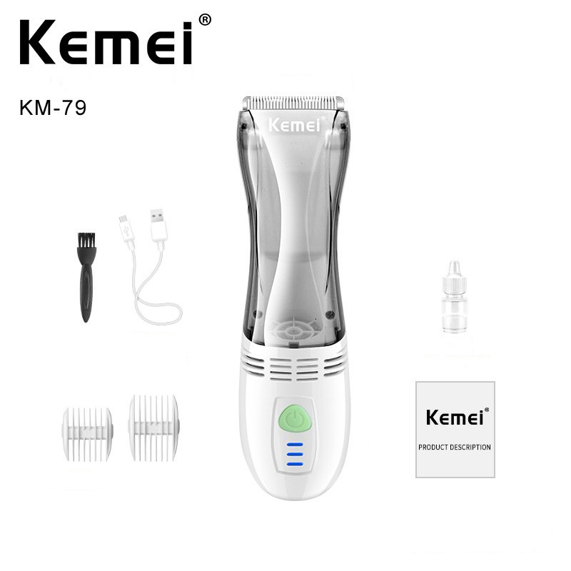 Tông đơ cắt tóc hút tóc Kemei KM-79 an toàn cho bé
