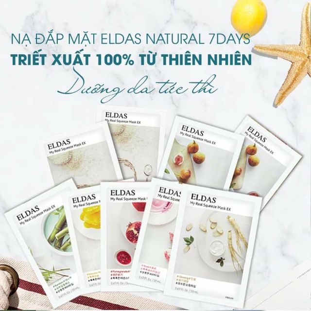 Mặt nạ dưỡng da Eldas 30g/miếng