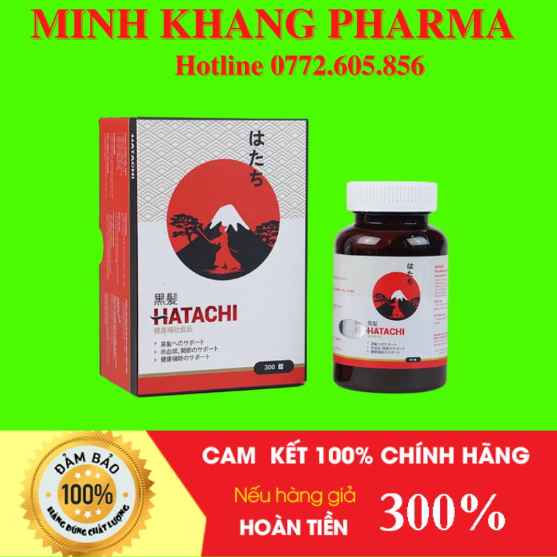 Viên uống Hatachi Plus hỗ trợ tăng cường sức khỏe bổ máu làm đen râu tóc giúp tóc chắc khỏe giảm nguy cơ tóc bạc sớm-Đông Y VN-YY1