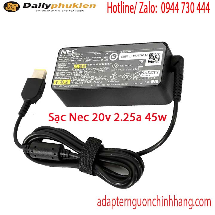 Sạc laptop Nec 20v 2.25v 45w