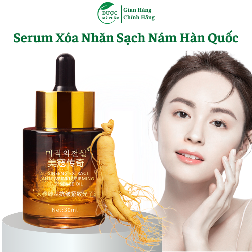 Serum Hàn Quốc Xóa Nếp Nhăn Sạch Thâm Nám Tàn Nhang Dưỡng Ẩm Trắng Da Mịn Màng Từ Tinh Chất Nhân Sâm Tự Nhiên