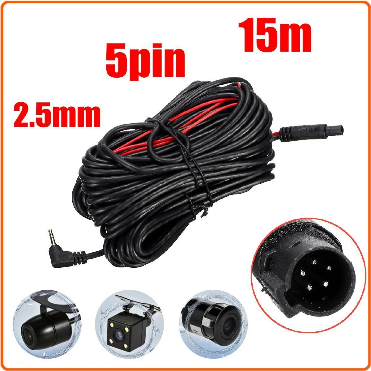 Dây 15m kết nối camera hành trình và camera lùi, jack 2.5mm, 5 chân dùng cho xe tải, xe khách -lakado