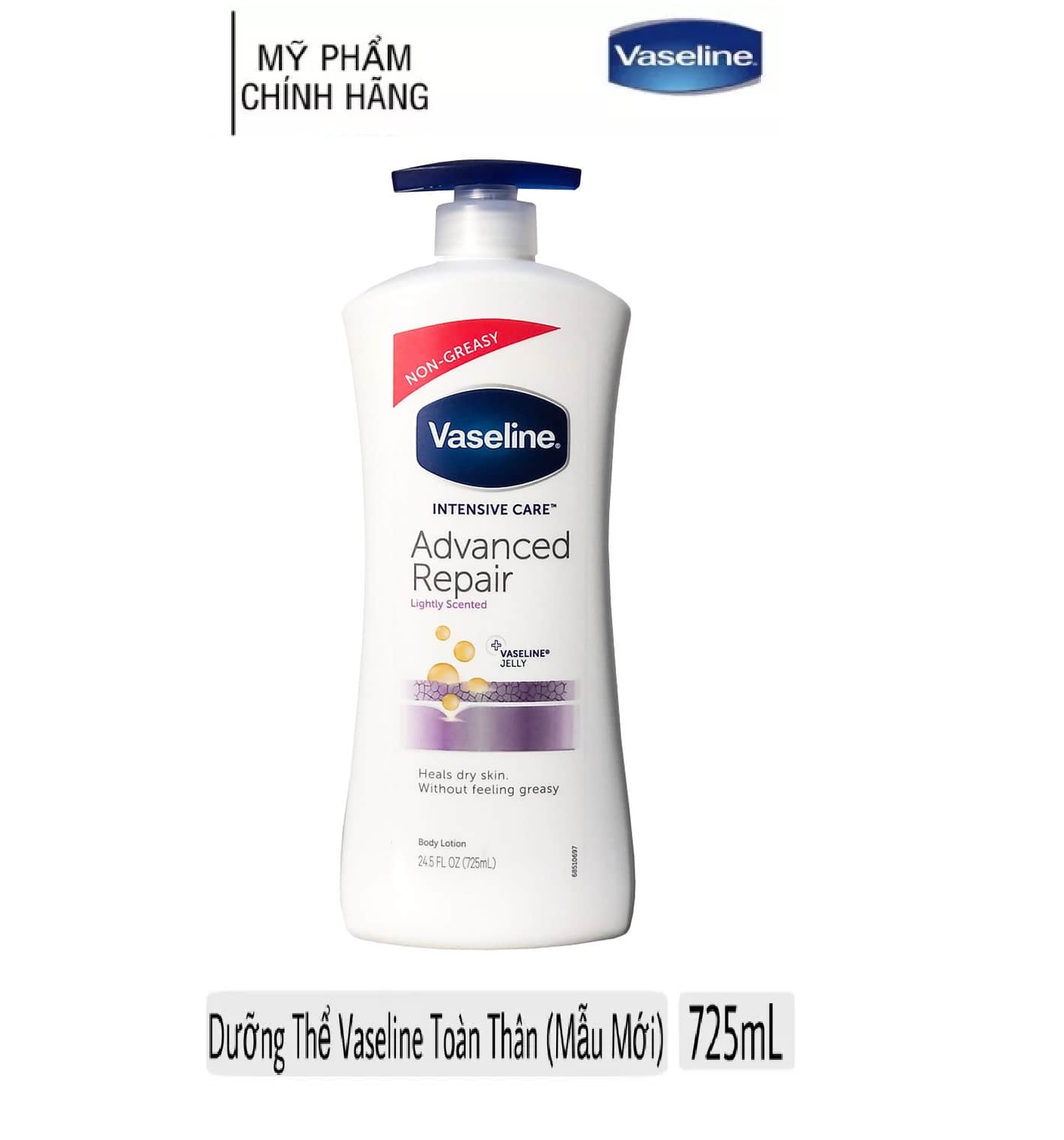 Dưỡng thể Vaseline Intensive Care Advanced Repair 725ml - trắng