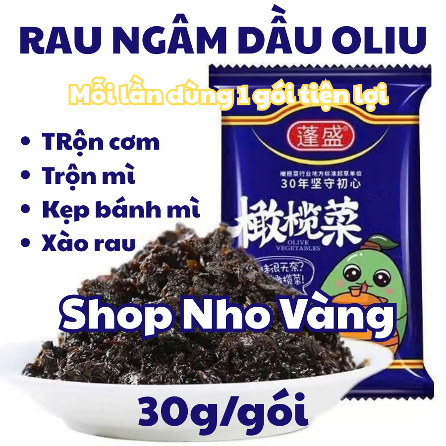 rau ngâm dầu oliu 30g ăn liền – topping cơm mì bánh mì, đậm vị thơm ngon, tiện lợi