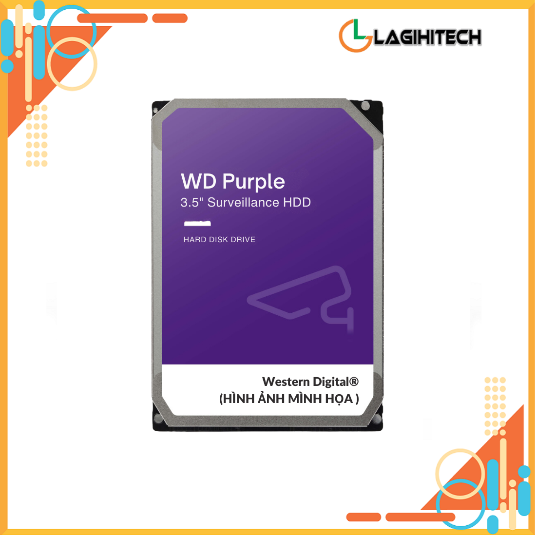 *LAGIHITECH* Ổ Cứng gắn trong HDD Western Digital Purple 4TB / 6TB / 8TB / 10TB / 12TB / 14TB 3.5 inch Sata III - Bảo Hành 3 năm