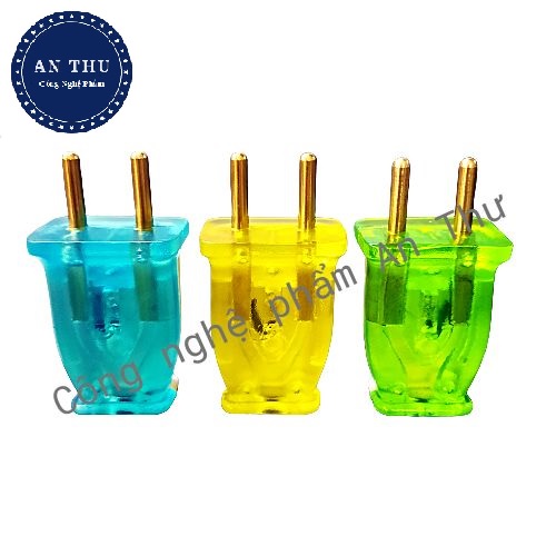 [HCM]Bộ 3 Phích Cắm Đúc Nhựa Chống Va Đập Chống Vỡ Chịu Tải Cao Siêu Bền, Chân Cắm To 4.8 mm Tăng Tiếp Xúc Điện Tuyệt Vời, Không Gây Tia Lửa Điện, Có Đèn Led Báo Siêu Sáng, Tiện Lợi