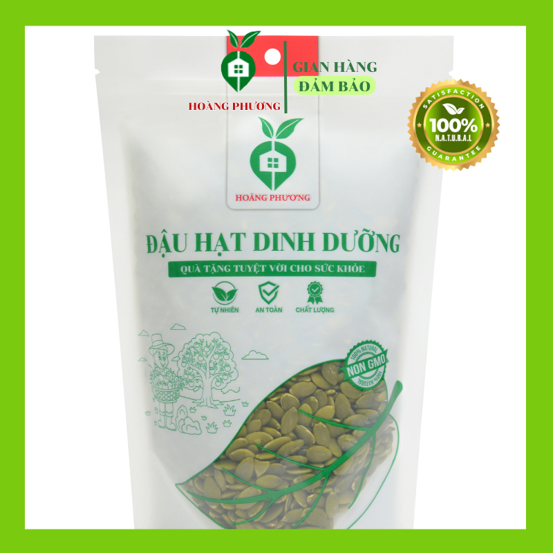 Nhân hạt bí xanh ấn độ 500g sống 💝free ship💝 nhân bí sanh sống hạt dinh dưỡng hoàng phương