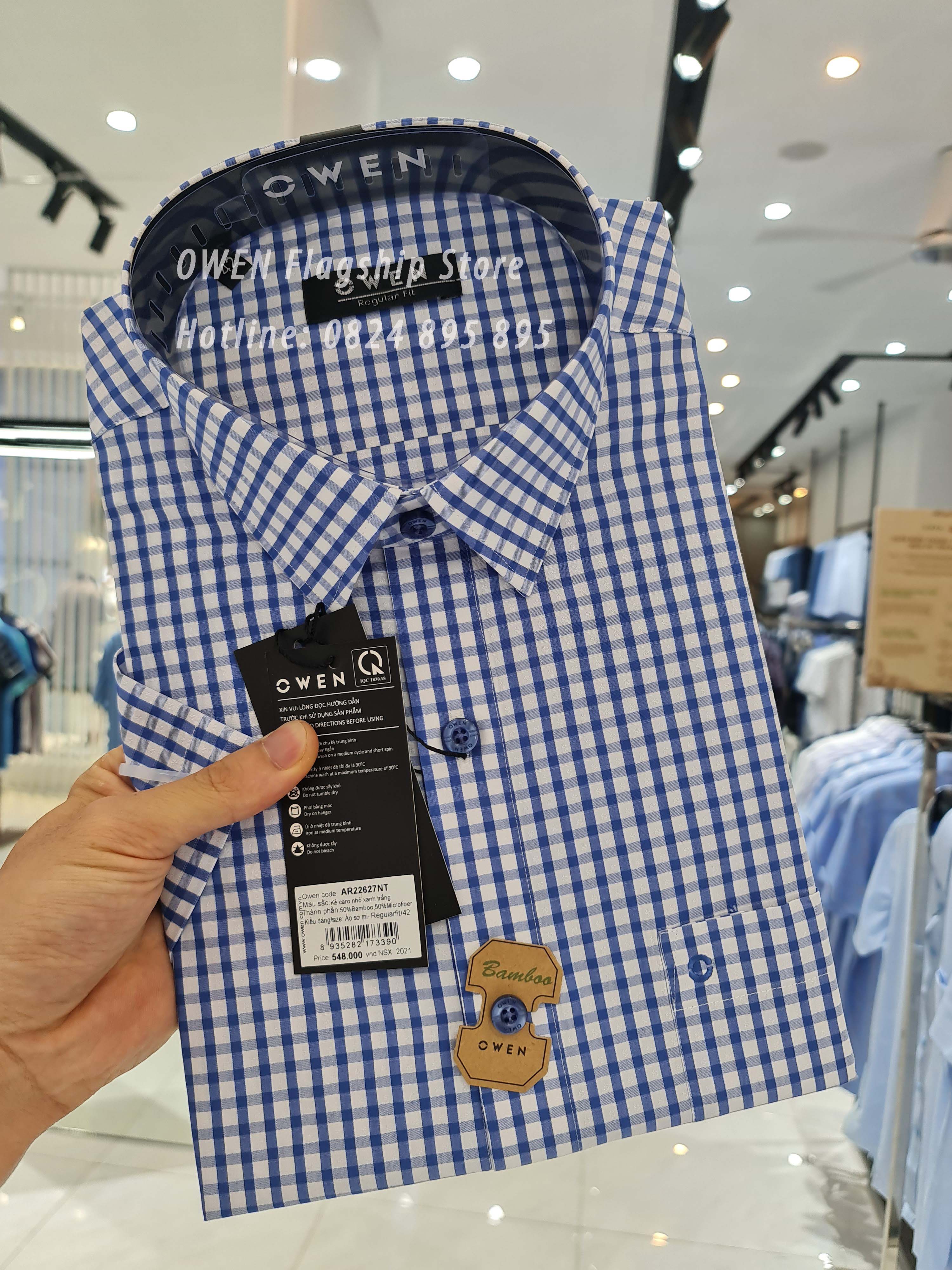 OWEN - (FREESHIP) Áo Sơ mi cộc tay nam Owen - Mã AR22627NT - OWEN Flagship Store