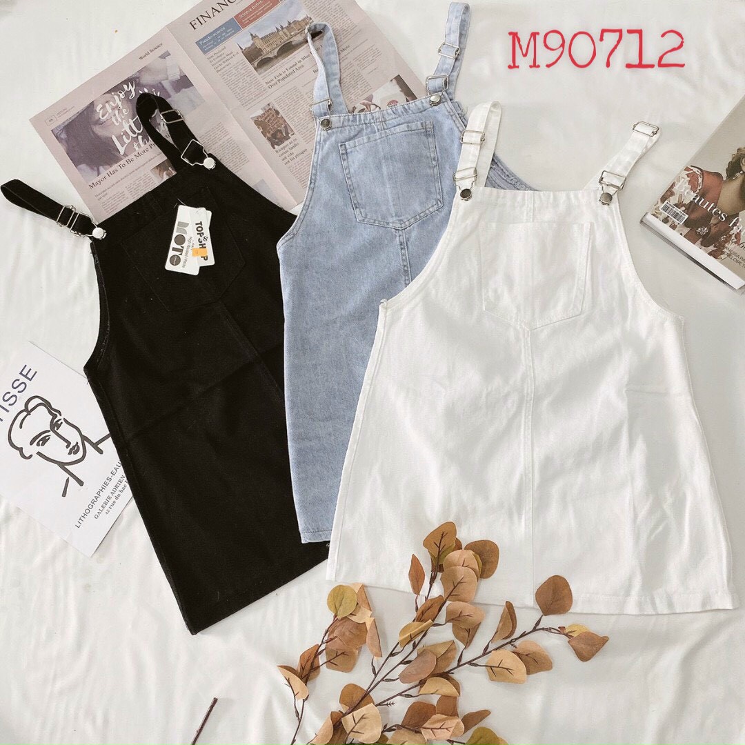 [HCM]Yếm Váy Jeans Nữ 2 Dây 3 màu 3 Size - TCShopjean